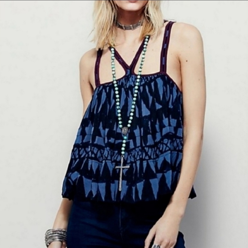 NWT Free People One Boho Ryker Strappy Tank, Small - Picture 2 of 7